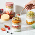 16 oz 6 Pack,Mason 16 oz 100% Danmu Overnight Oats Containers with Lids,Meal Prep Containers Jars with Lids