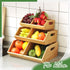 Barydat 3 Pcs Onion and Potato Storage, Bamboo Pantry Organizer, Stackable for Kitchen, Countertop, Vegetable Storage