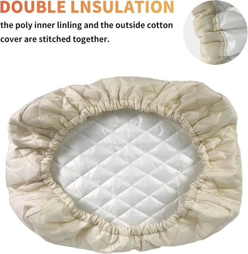 Homydom Indoor AC Cover, Air Conditioner Defender with Double Insulation, Light Yellow, L-28"x 20"x 3.5"