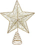 Cabilock Tree Topper Star - Christmas LED Star Tree Topper, Battery Operated Sparkly Ornament for Treetop Decoration