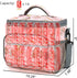 FlowFly Insulated Reusable Lunch Bag - Large Lunch Box for Adults with Adjustable Strap, Rose
