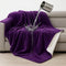 Tisancy Love Purple Waterproof Bed Blanket, Queen Size 80'' x 60'' Double