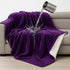 Tisancy Love Purple Waterproof Bed Blanket, Queen Size 80'' x 60'' Double