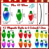 90PCS Christmas Car Refrigerator Decorations, 42 Reflective Bulb Light Shaped Magnets, 48 Magnetic Wires Ornaments Set
