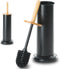Leadfun Toilet Bowl Brush and Holder, Toilet Brush with Bamboo Handle and Covered