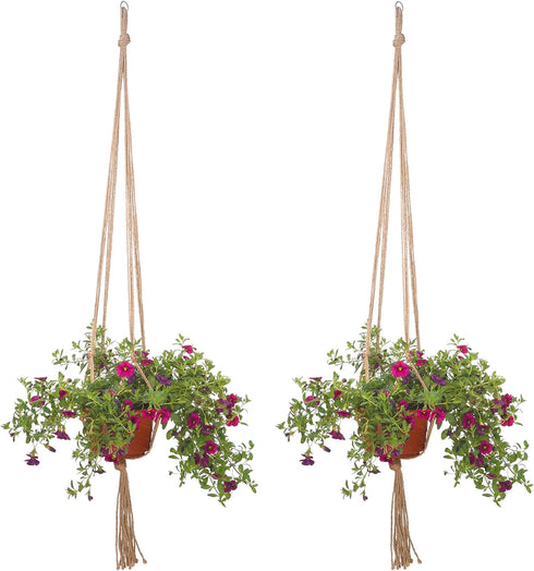 2 Pack 48 Inch 4 EBOOT Large Macrame Plant Hanger Rope to Hang Flower Pot Plant Holder for Indoor Outdoor Decorations
