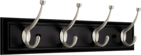 Liberty 129852 Four Hook 27-Inch Wide Coat and Hat Rail