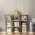 4-Tier BS01BB004 TUTOTAK Bookshelf, Tall Book Shelf, Narrow Bookcase for Small Space, DIY Stackable Bookshelf