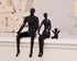 Set 3 Quoowiit Black Bookshelf Decor Family Sculpture, Abstract Art Ornament Coffee Table Decor, Modern Aesthetic