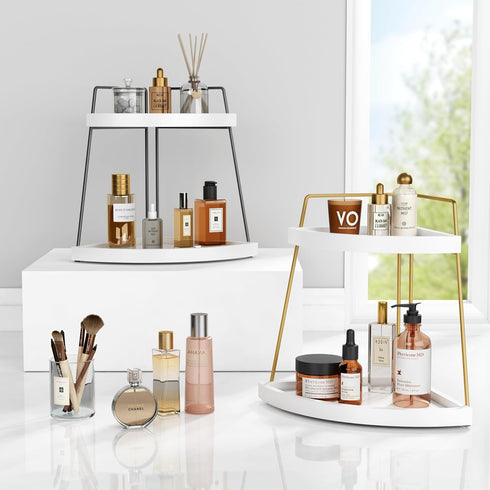 Counter 2 Countertop, Forbena Corner Bathroom Organizer, Tier Bathroom Organizer Small Bathroom Sink Top Trays Corner