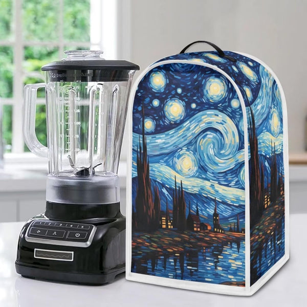 Starry Night Blender Cover, Anti Fingerprint Food Processor Cover with Top Handle, Kitchen Decoration for Small