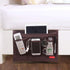 Brown Bedside Storage Organizer, Caddy for TV Remote Control, Phones, Magazines, and Tablets