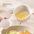 Kitchen Stovetop Sauce Frying Pan, Aluminum Nonstick Sauce Pot with Pour Spouts and Wooden Handle for Pouring Oil Heating Boiling Milk Frying Eggs (White) by Zerodis