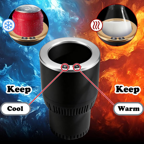 2-in-1 Commuter/Road Premium Car Cup Warmer Cooler Smart Car Cup Mug Holder | Perfect Car Tumbler Holder for Tripper