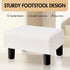 BRIAN & DANY Small Foot Stool Ottoman, Footstool with Legs, Teddy Velvet Foot Rest for Living Room, Bedroom and Office