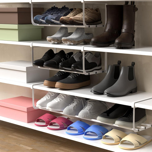 2 Closet 16.5-31.5 Inch CroBlissful Pcs Expandable Shoe Rack Organizer for Adjustable Retractable Hanging Cabinet Shoe