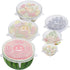 6PCS OstWony Silicone Stretch Lids, Reusable Bowl Covers, Suitable for Various Food Containers, High & Low Temp