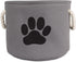 Bone Dry Medium Round Pet Storage Collection Collapsible Bin, Gray