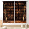 TKUYO Vintage Bookshelf Curtains, Fantasy Magic Retro Library Old Antique Bookcase Gothic Witchy