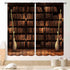 TKUYO Vintage Bookshelf Curtains, Fantasy Magic Retro Library Old Antique Bookcase Gothic Witchy