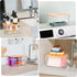 Trash Bag Holder Dispenser, Garbage Bag Dispenser with Bamboo Lid & Handles, Stackable Clear Trash Bag Organizer Under