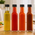 WERTIOO 18-Pack Hot Sauce Bottles, 8.5oz Glass Containers with Caps - Square for Homemade Chili Oil, BBQ
