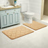 OLANLY U-Shaped Memory Foam Toilet Rugs 24x20, Ultra Soft Non-Slip Thick Bath Mat, Machine Wash Dry, Beige