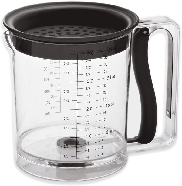 Amco 32oz Grease Separator, Bottom Release, Mess-Free Pouring, Dishwasher Safe
