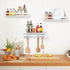 Set 3, 15.7 Inch comfoyar Nursery Floating Book Shelves for Wall of Solid Pine Natural Wood Hanging Bookshelf for Kids