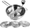 Navaris Food Mill, 8.1" Stainless Steel Rotary with Hand Crank and 3 Grinding Discs for Tomato Sauce, Mashed Potatoes
