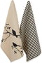DII Decorative Oversized Festive Dishtowels, 18x28, Bushel & Peck, 2 Piece
