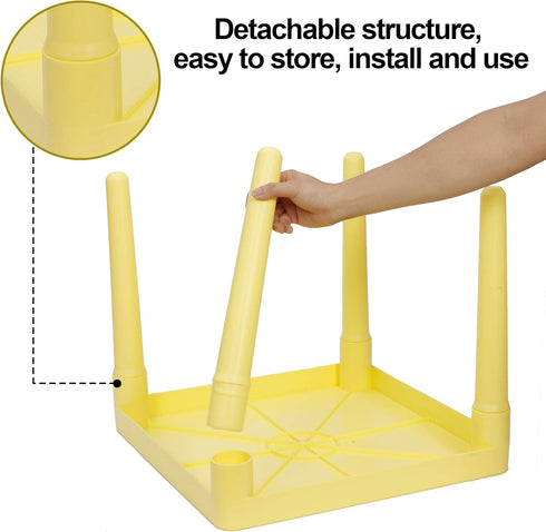 4 Set, Kids Table and Chairs Toddler Table Plastic Sturdy Desk for Reading, Art, Homework