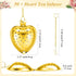 Qinyoung 50 Sets Bridal Shower Tea Party Favors for Guests Party Heart Infuser Spoon Steeper for Loose Tea with Thank