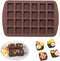 Webake Mini Brownie Pan, Square Silicone Baking Mold for Keto Fat Bomb, Chocolate