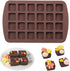 Webake Mini Brownie Pan, Square Silicone Baking Mold for Keto Fat Bomb, Chocolate