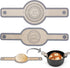 Silicone Bread Sling Oval and Round, Non-Stick Reusable Baking Mat for Dutch Oven with Long Handles (Gray)