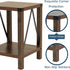 Rustic Brown Nightstand with Dual Options for Bedroom & Living Room