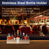 Famiron 22" Stainless Steel Bottle Holder, Stainless Steel Liquor Bottle Holder Rack, Suitable for Bar, Kitchen, Garage