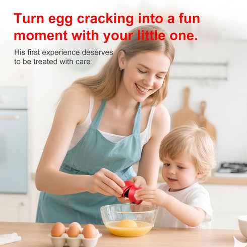 2-Pack) Egg Cracker, Silicone Egg Shell Opener, Cute Egg Shaped Design, Opens Eggs with Ease, A Little Happiness Boost