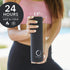 Pure Zen Tea Thermos with Infuser, Stainless Steel Leakproof Travel Mug for Hot and Cold Infusions, 15oz Black