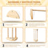 16" 15 3/4 6 5/8 3 1/2" TonGass Extra Long Chicken Perch - Freestanding Roosting Bar for Baby Chicks with Built