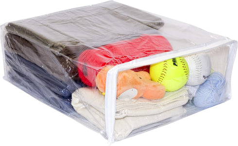 5-Pack Clear Vinyl Zippered Storage Bags 15 x 18 x 6 Inch by Vinylpac