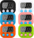 Saooumean 6 Pack Multi-Function Electronic Timer, Colorful Kitchen Timers Digital Magnetic, Countdown Timer,