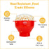 POPCO Microwave Popcorn Bowl - Silicone Snack Popper with Handles, Collapsible Design, Dishwasher Safe (Red)
