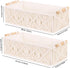Macrame Storage Baskets Boho Decor Box for Organizing, Handmade Woven Decorative Basket for Countertop Toilet Tank Shelf Cabinet Organizer Bedroom Livingroom Home by SlenyuBridal