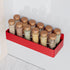 Magnetic Spice Rack for Refrigerator, Kitchen Organizer and Storage Shelf, Red, 4 Pack