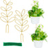 AUGSUN 2 Pcs Gold Trellis Leaf Shape 12 Inch Metal Plant Support