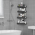 90 4 Pack Sotfamily Plastic Shower Caddy Corner (for Only), Adhesive Corner Shower Shelves for Smooth Wall Bathroom