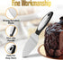 Cake Knife and Server Set, Non-Slip Swirl Grip Cake Cutter and Pie Spatula for Weddings and Parties