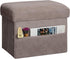 Ottoman with Storage, Folding Soft Fur Ottoman Foot Rest Stool with Thicker